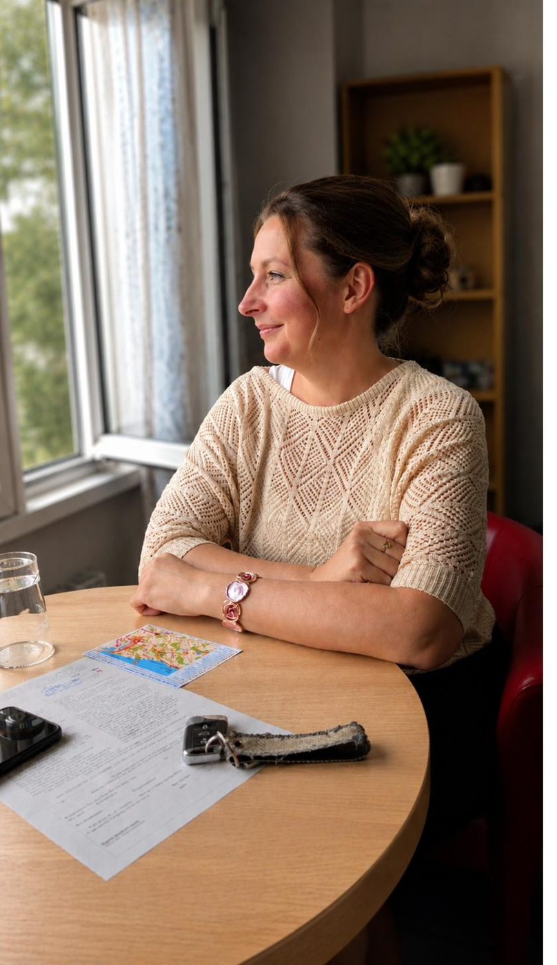 KI-generiertes Bild von Doreen Zimmermann am Besprechungstisch